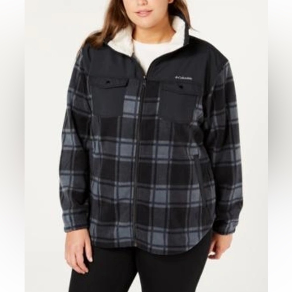 Columbia sawyer rapids overlay fleece jacket